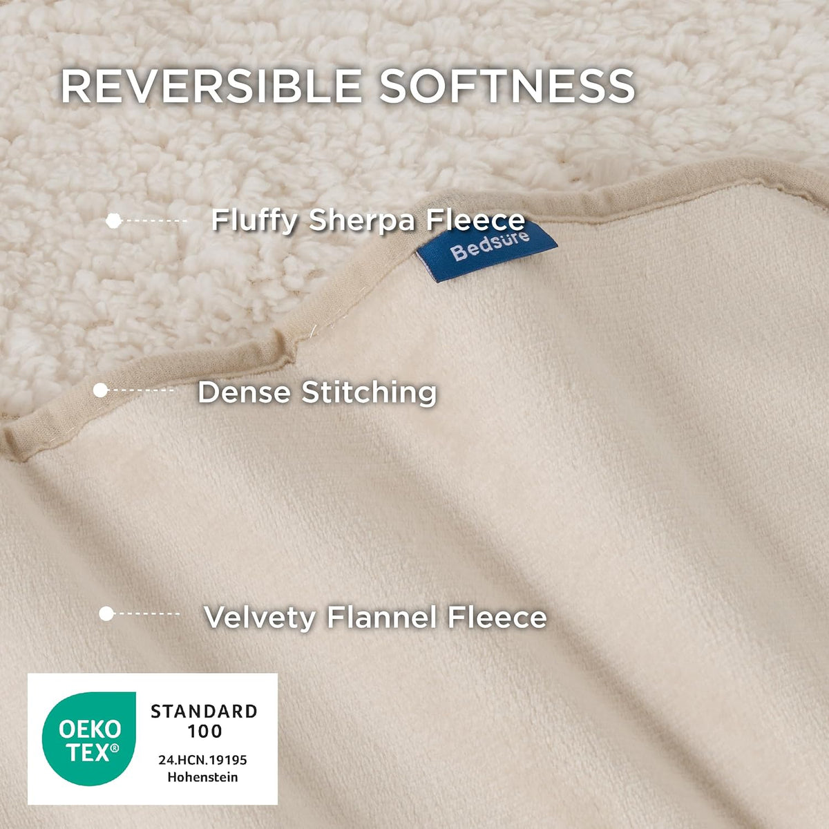 Bedsure Waterproof Dog Blankets for Large Dogs Sherpa Fleece Throw, 40X50