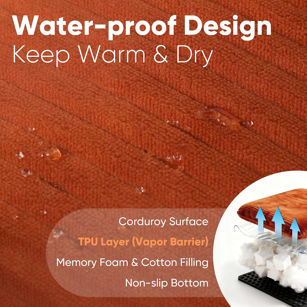 FUKUMARU Dog Couch Bed, Corduroy Cozy Cat Bed, Waterproof, Washable Cover