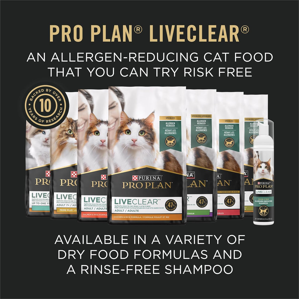Purina Pro Plan LiveClear Allergen Reducing Dry Cat Food, Salmon, 16 lb