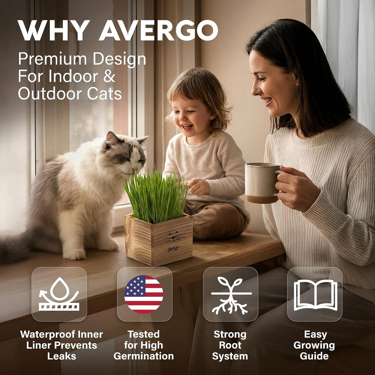 Cat Grass Kit for Indoor Cats – x2 Seed Packets