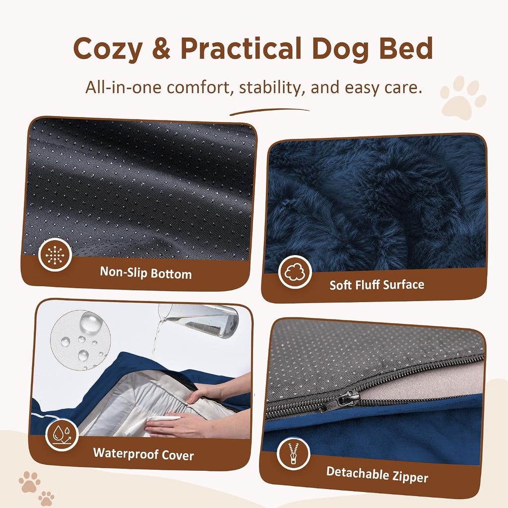 Comfort Expression Waterproof Orthopedic Dog Bed for Medium Size Dog