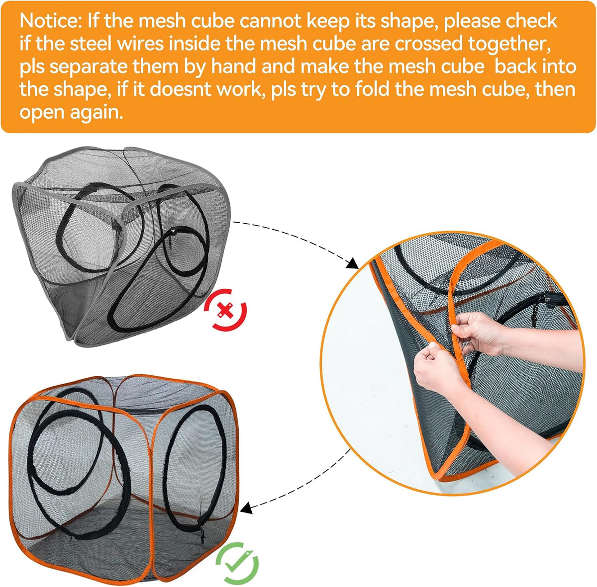 Cat Play Tunnel + Cube(with Three Ways) for Indoor and Outdoor, Cat Playpen, Play Enclosures, Collapsible Cube, Tunnel, Easy to Connect with Tent 2 Cubes + Run Tunnel