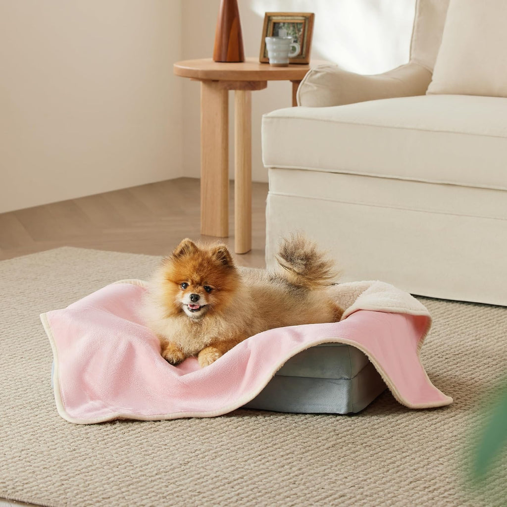 Bedsure Waterproof Dog Blankets for Small Dogs Soft Cat Blanket Warm,25X35
