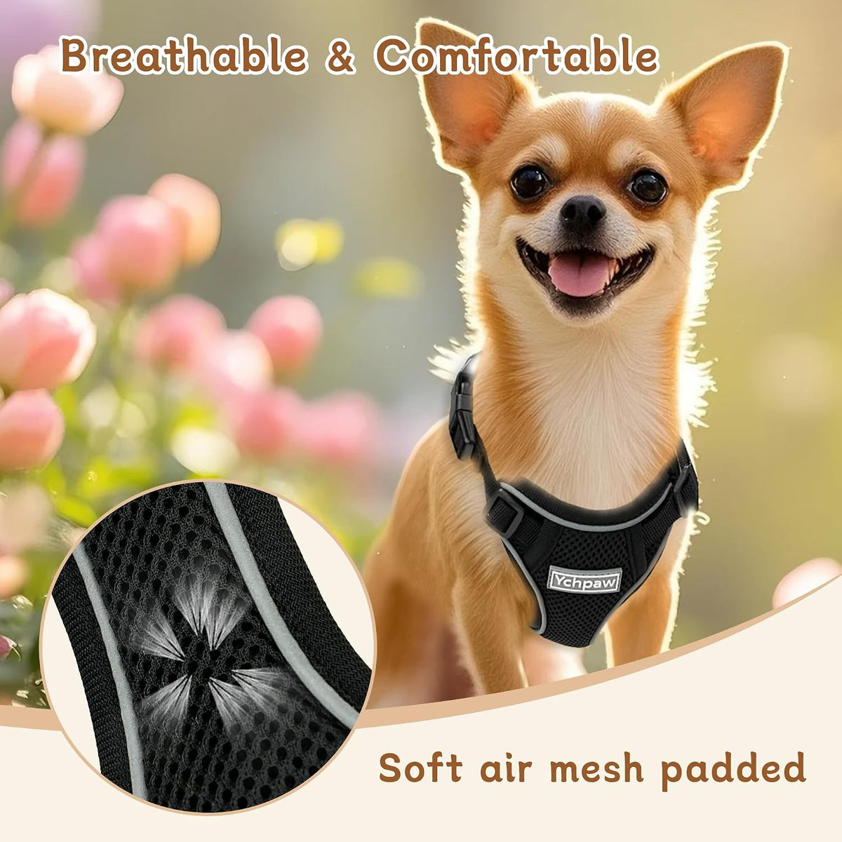 Small Dog Harness and Leash Set, Adjustable Small Sized Pet Vest
