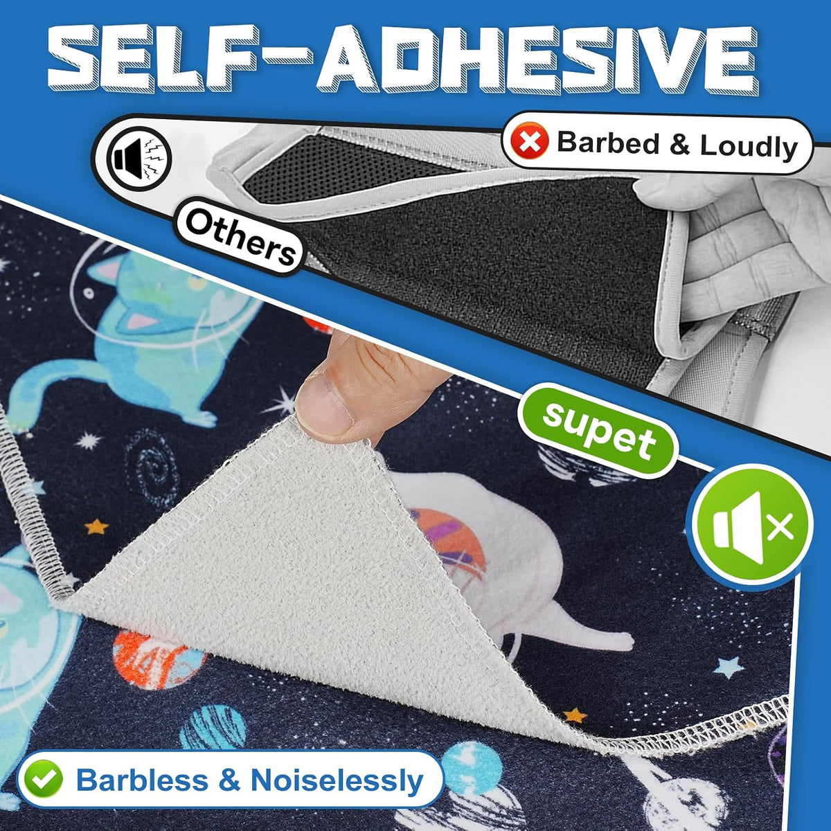 Supet Cat Grooming Wrap for Nail Trimming, Self-Adherent Calm Cat Swaddle