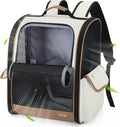 Lekereise Cat Backpack Carriers, Dog Carrier Backpacks with Breathable Mesh for Small Medium Large Cats Dogs Puppy Up to 25 Lbs, Pet Foldable Carrying Backpack Ventilated for Travel Hiking Collapsible