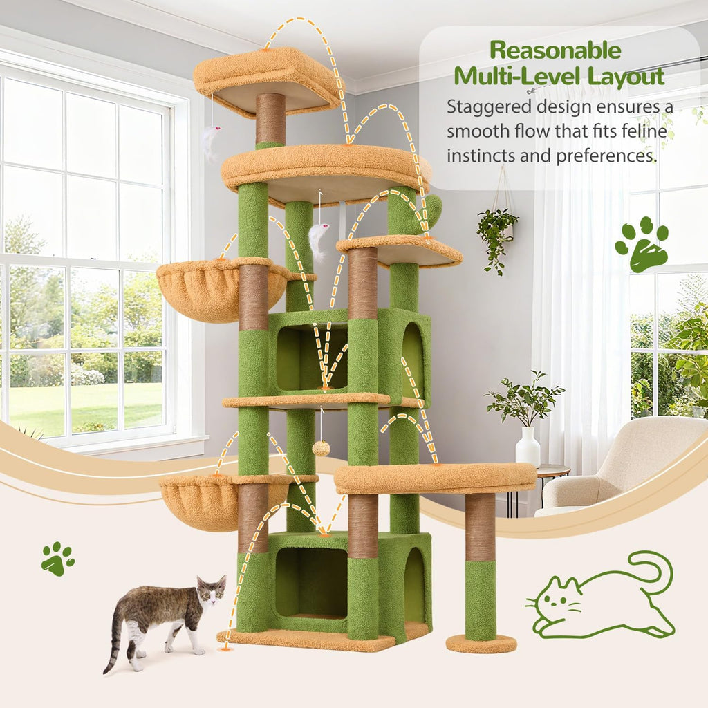 Globlazer Heavy Duty Maine Coon Cactus Cat Tree with Reinforced Base, S75
