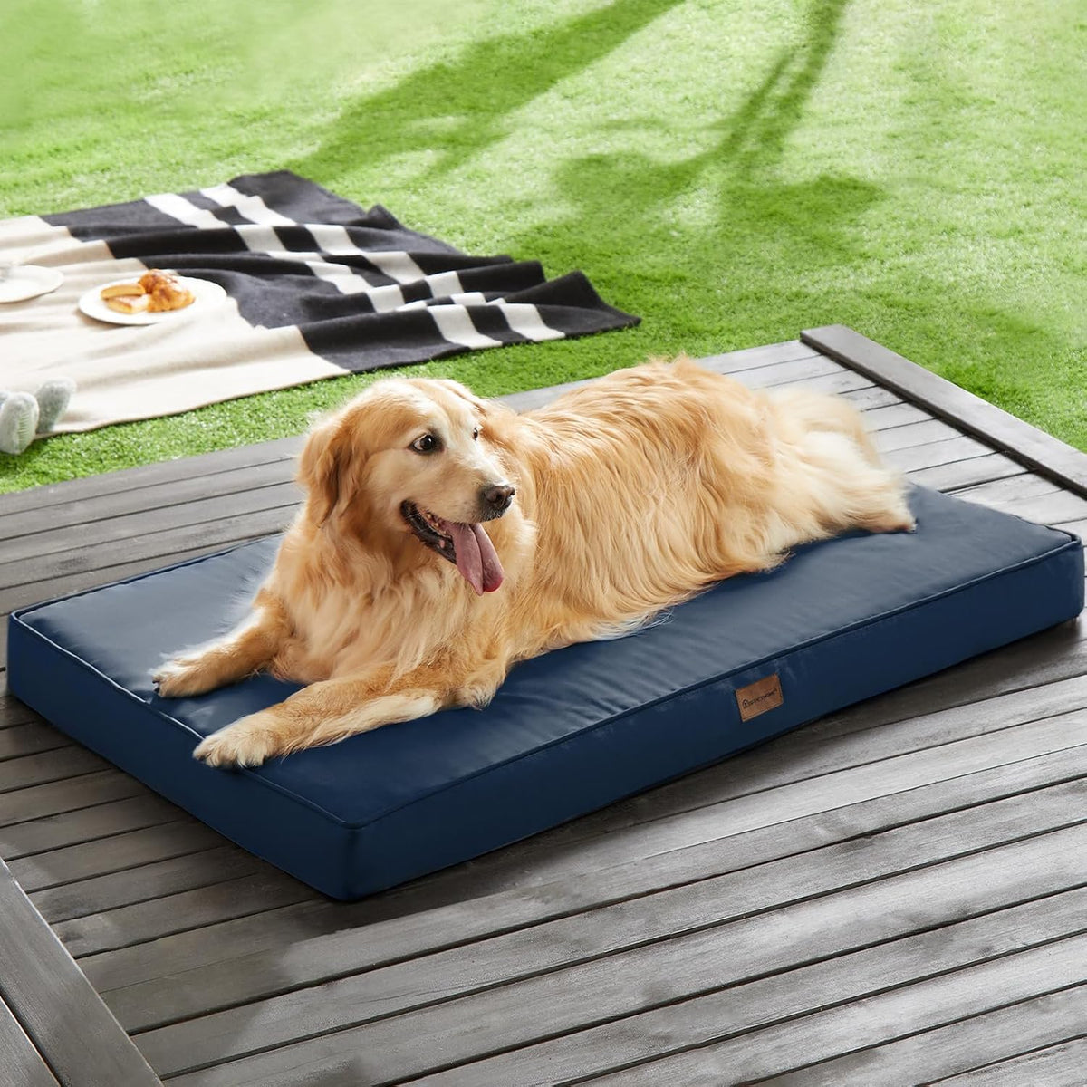 BFPETHOME Outdoor Waterproof Dog Bed for Large Dogs, Washable Cover, 54"