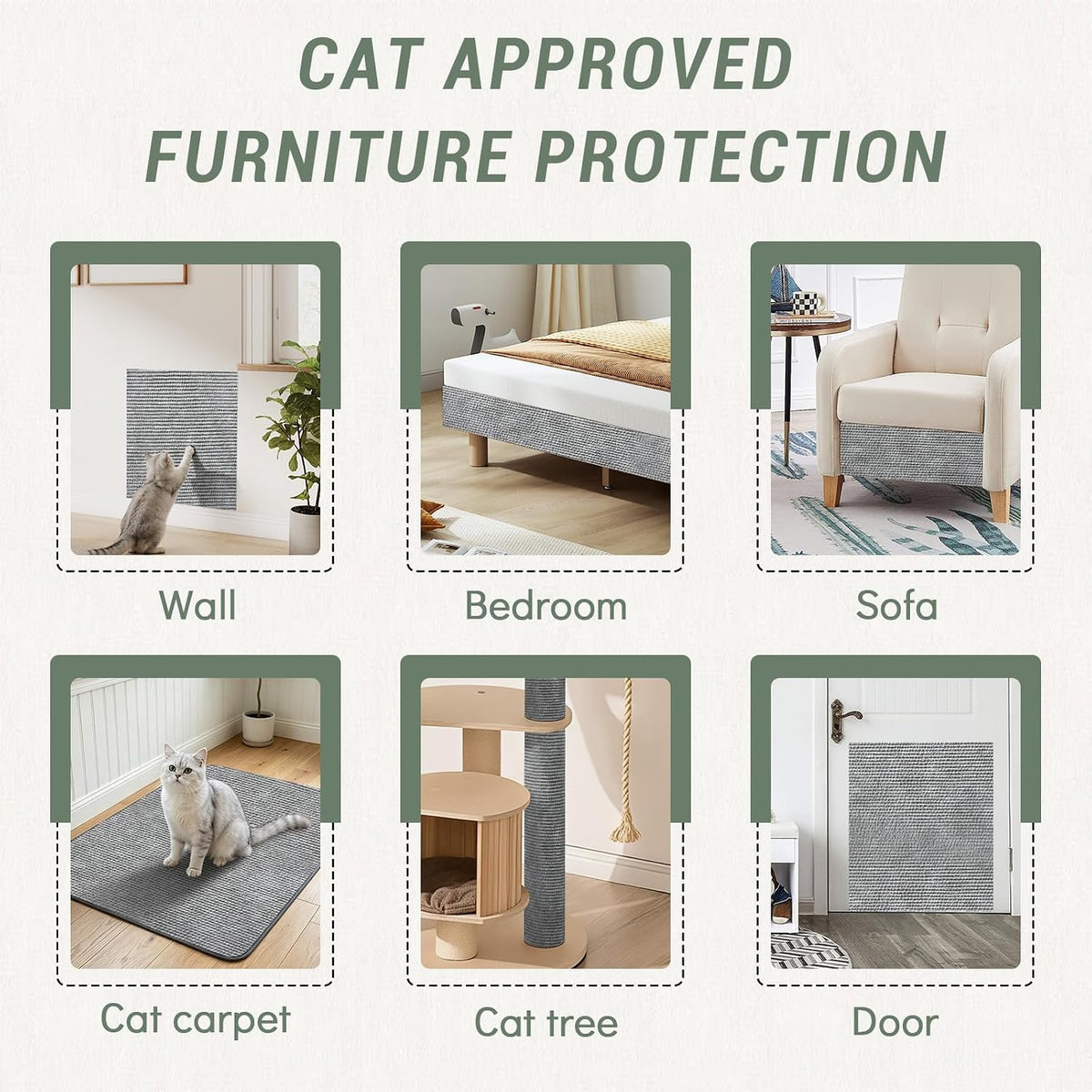 Cat Scratch Mat for Couch, 78.7x15.8 in Self-Adhesive