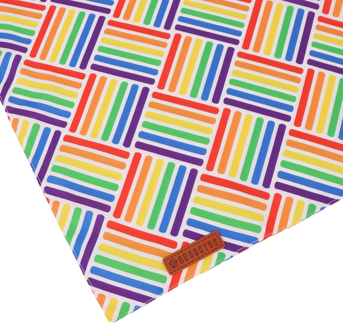 ADOGGYGO Rainbow Dog Bandana, Reversible Pride Bandana for Dogs, X-Large