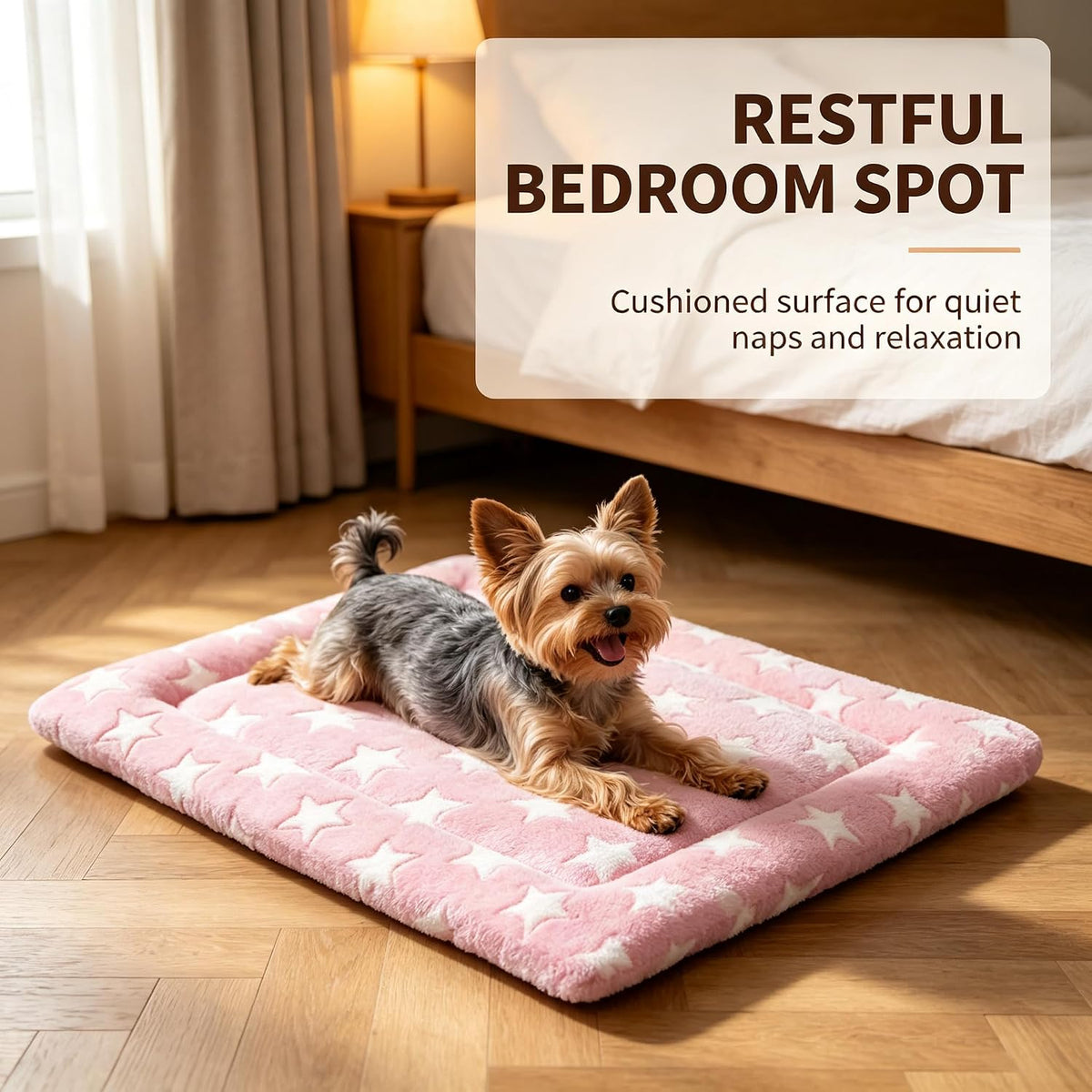 Dog Bed Mat - Soft Crate Pad for Kennel, Durable Pet Bed for Small Dogs & Cats