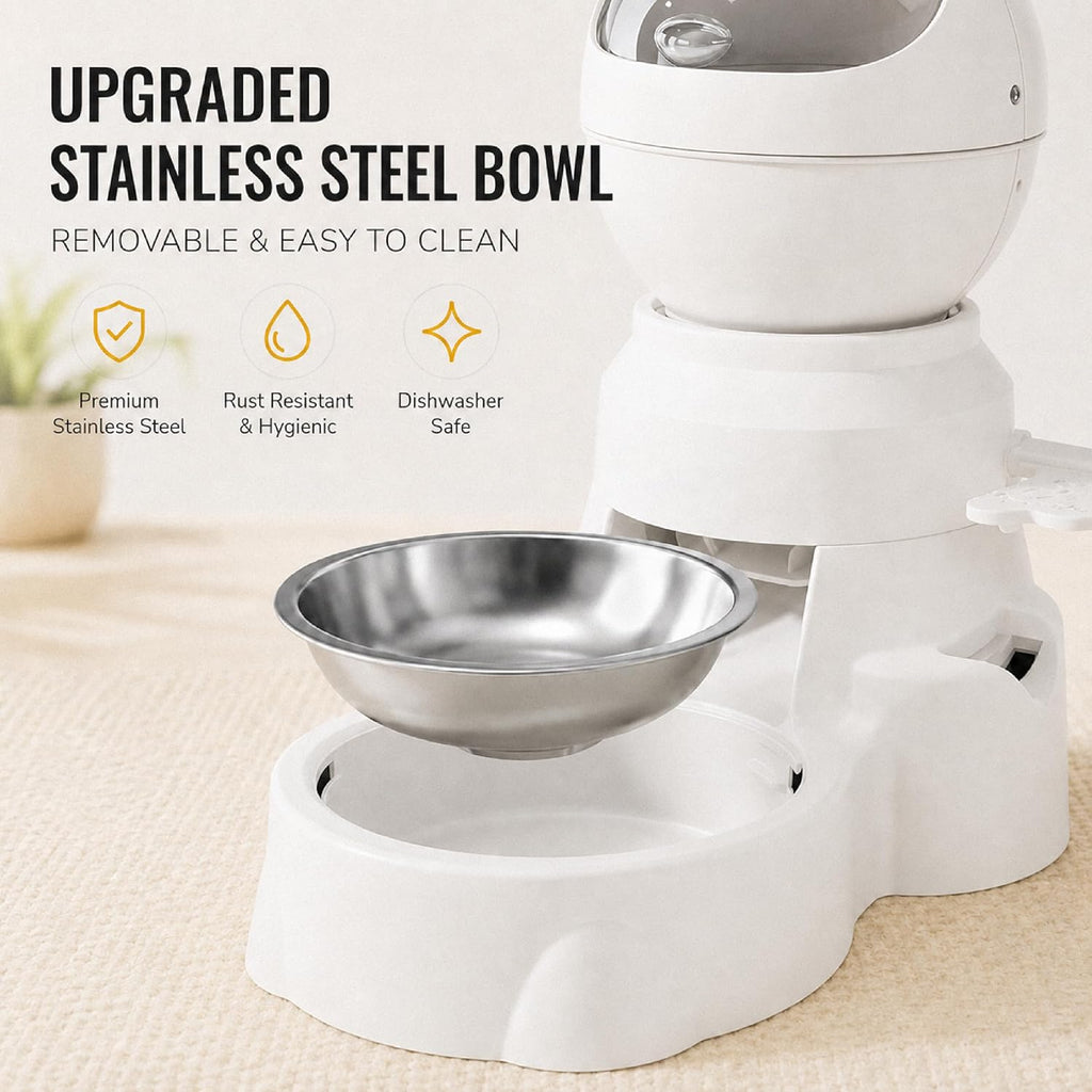 2‑in‑1 Manual Puzzle Pet Feeder, 1.5L Press Dispenser for Cats & Small Dogs