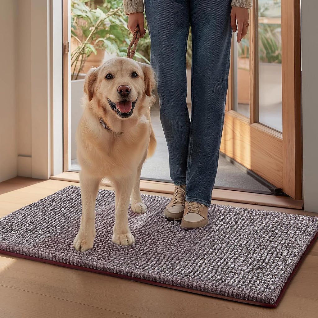 EHEYCIGA 36x24 Super Absorbent Dog Door Mat for Muddy Paws Entryway Rug