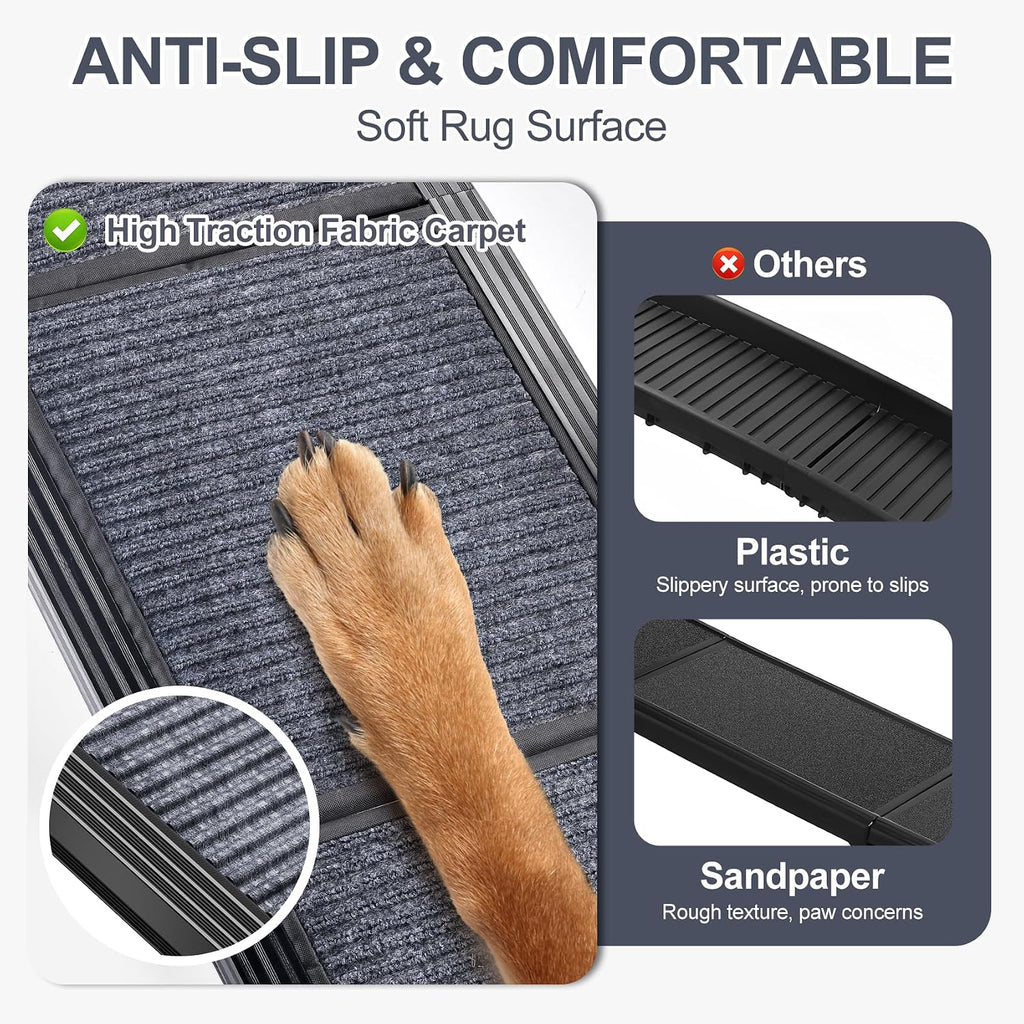 Dog Ramp for Car 71" L × 17.2" W, Extra-Long Foldable Ramp