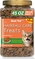 Just Try Hairball Support Healthy Cat Training Treats