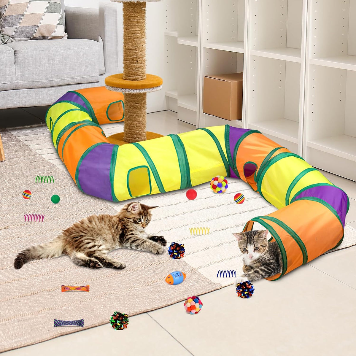 Retro Shaw Interactive Cat Toys for Indoor Cats Kitten,Relieve Bored,25PCS