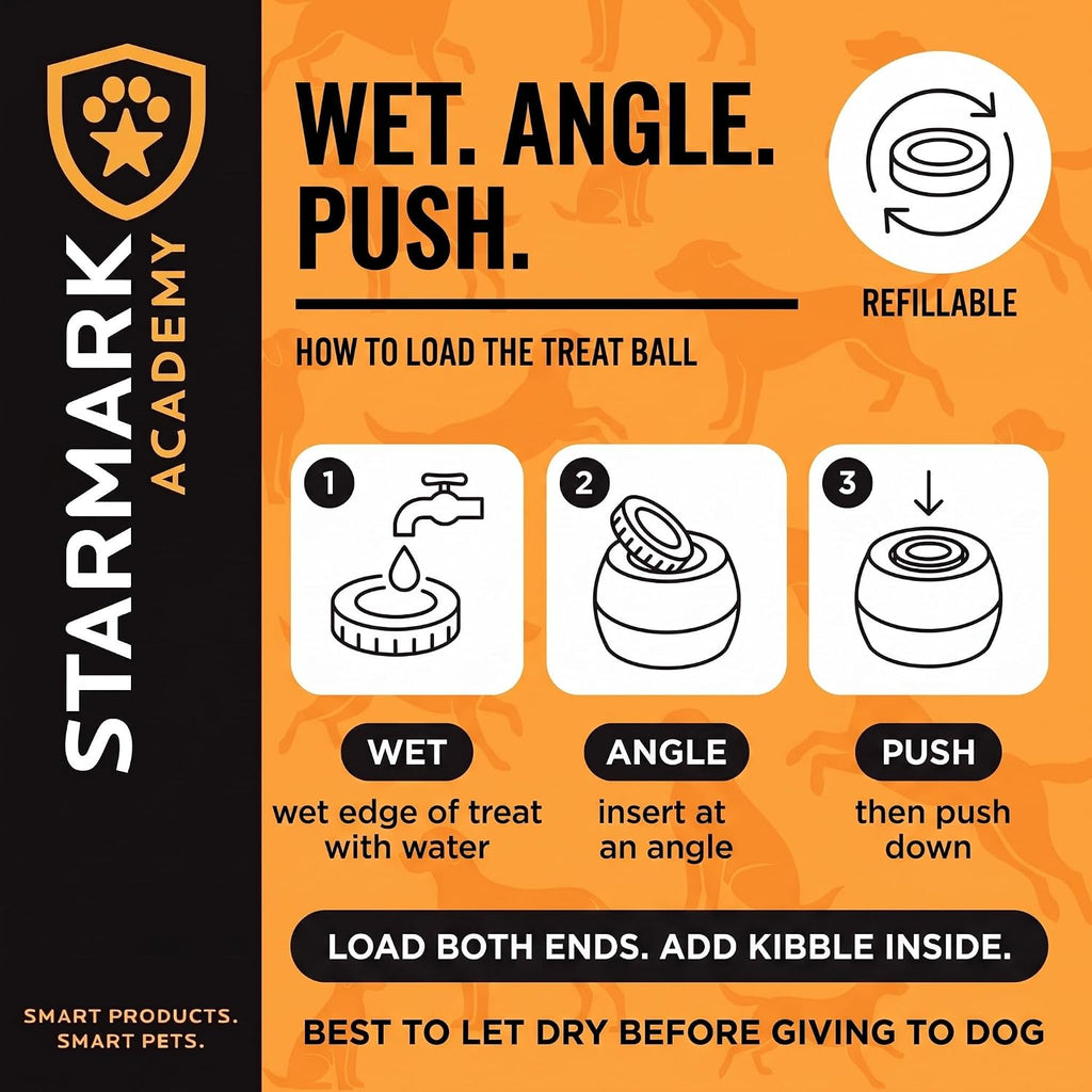 Starmark Everlasting Treat Ball Chew Toy Small For Dogs under 15 pounds