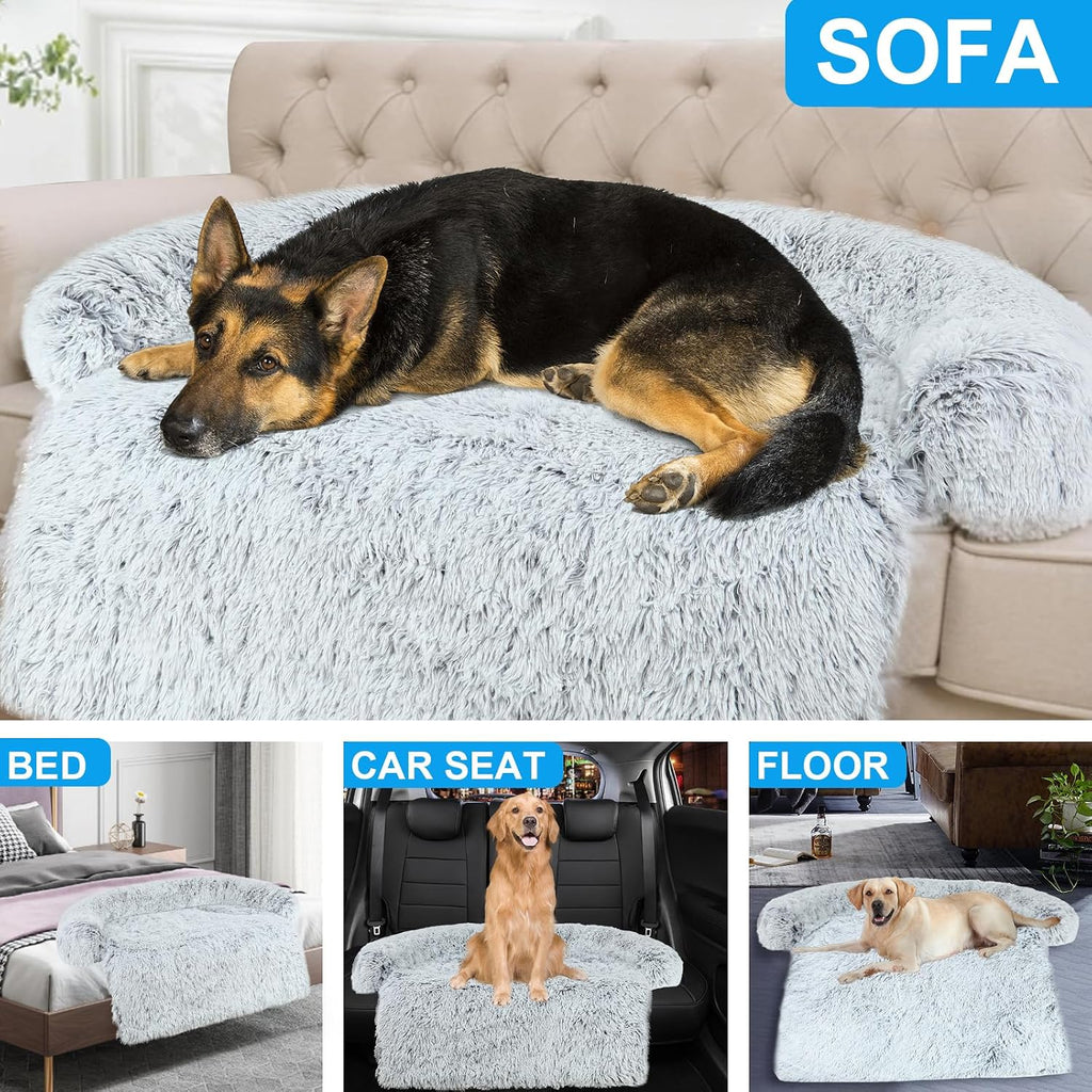 Luxurious Dog Couch Bed Protector for Dogs Pet Couch Cover Dog Sofa Beds(L)