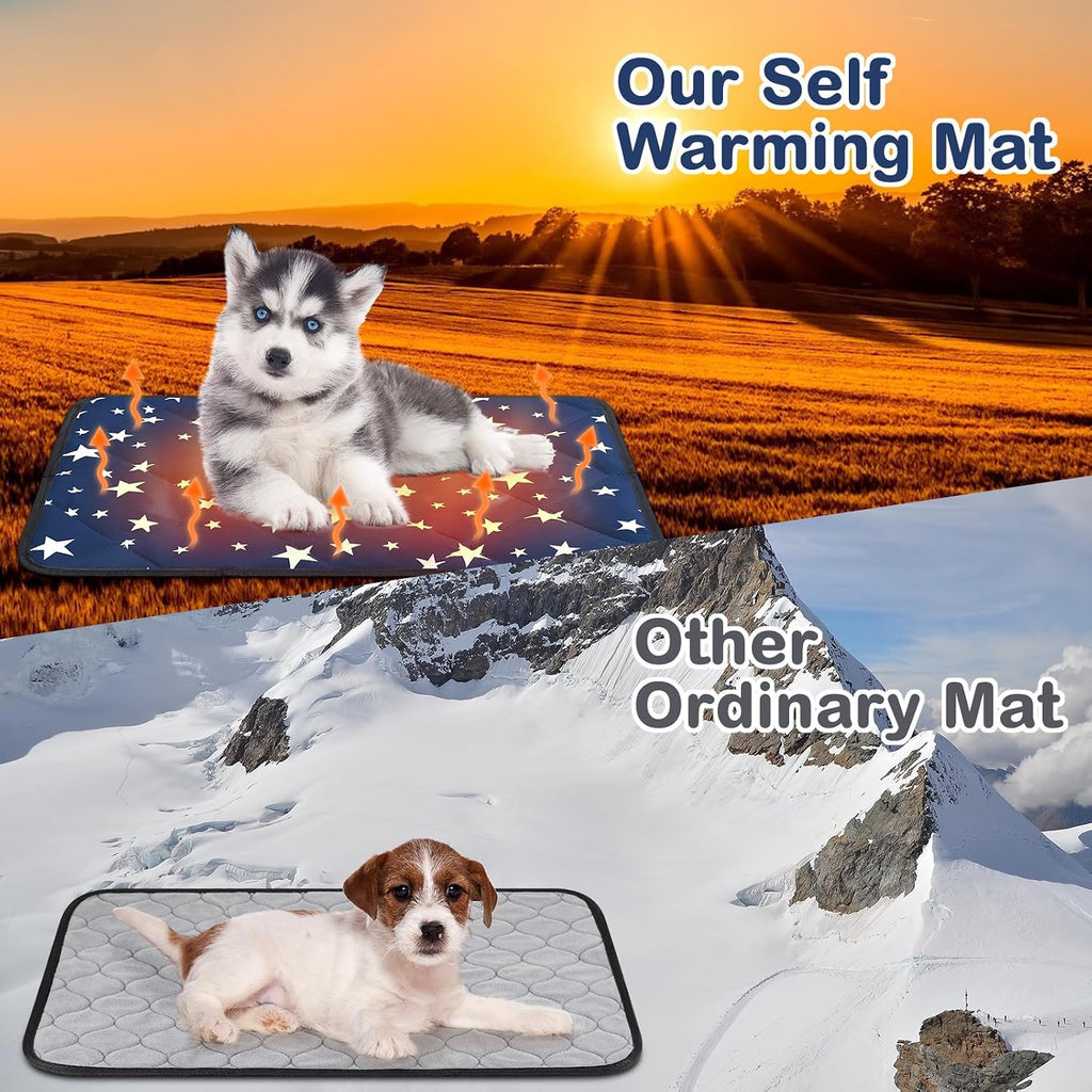 Namalu 4 Pack Self Warming Cat Bed, Blue, 18'' X 24'', Rectangle
