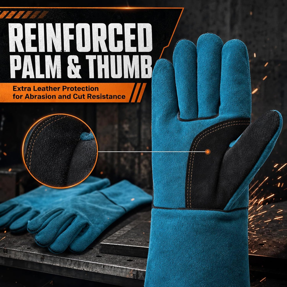 14in Animal Handling Glove, Anti Scratch Protective Gloves