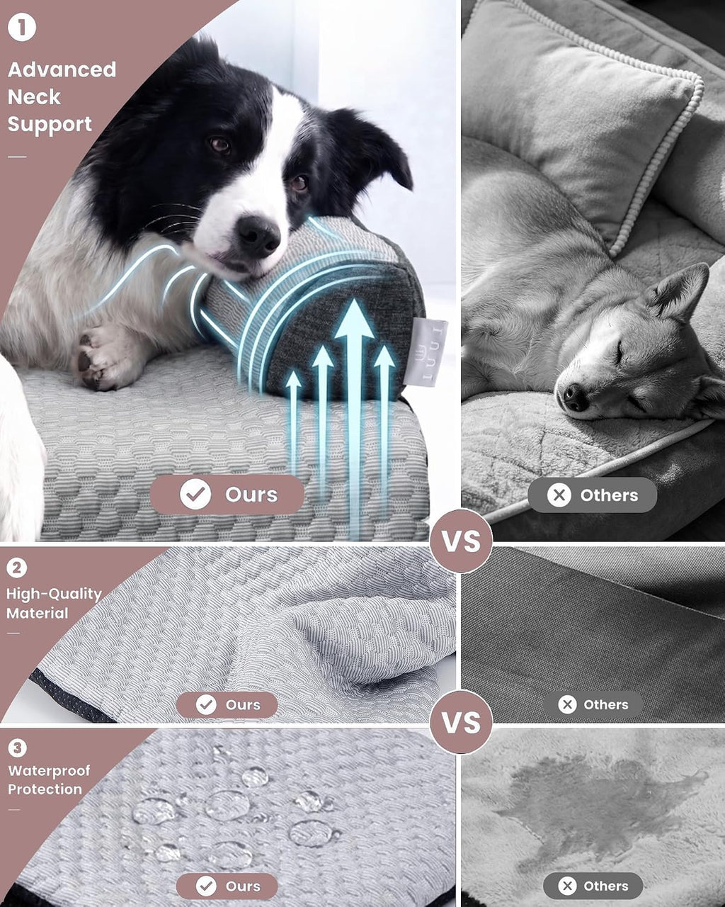 Calming Dog Bed/Mat for Couch,Faux Rabbit Fur Pet Sofa Furniture Protector
