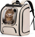 Pecute Cat Backpack Carrier,Large Space Cat Bubble Backpack,Ergonomic,Khaki