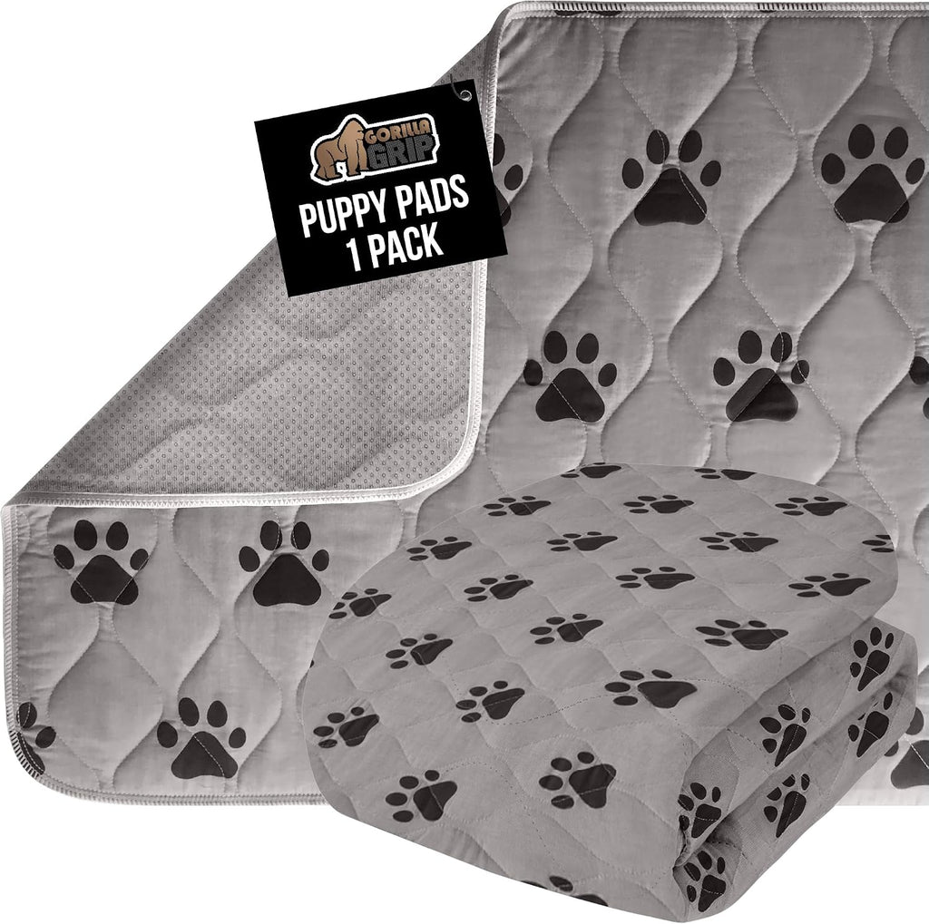 GORILLA GRIP Washable Puppy Pads, Slip Resistant Dog Crate Mat, 18x12