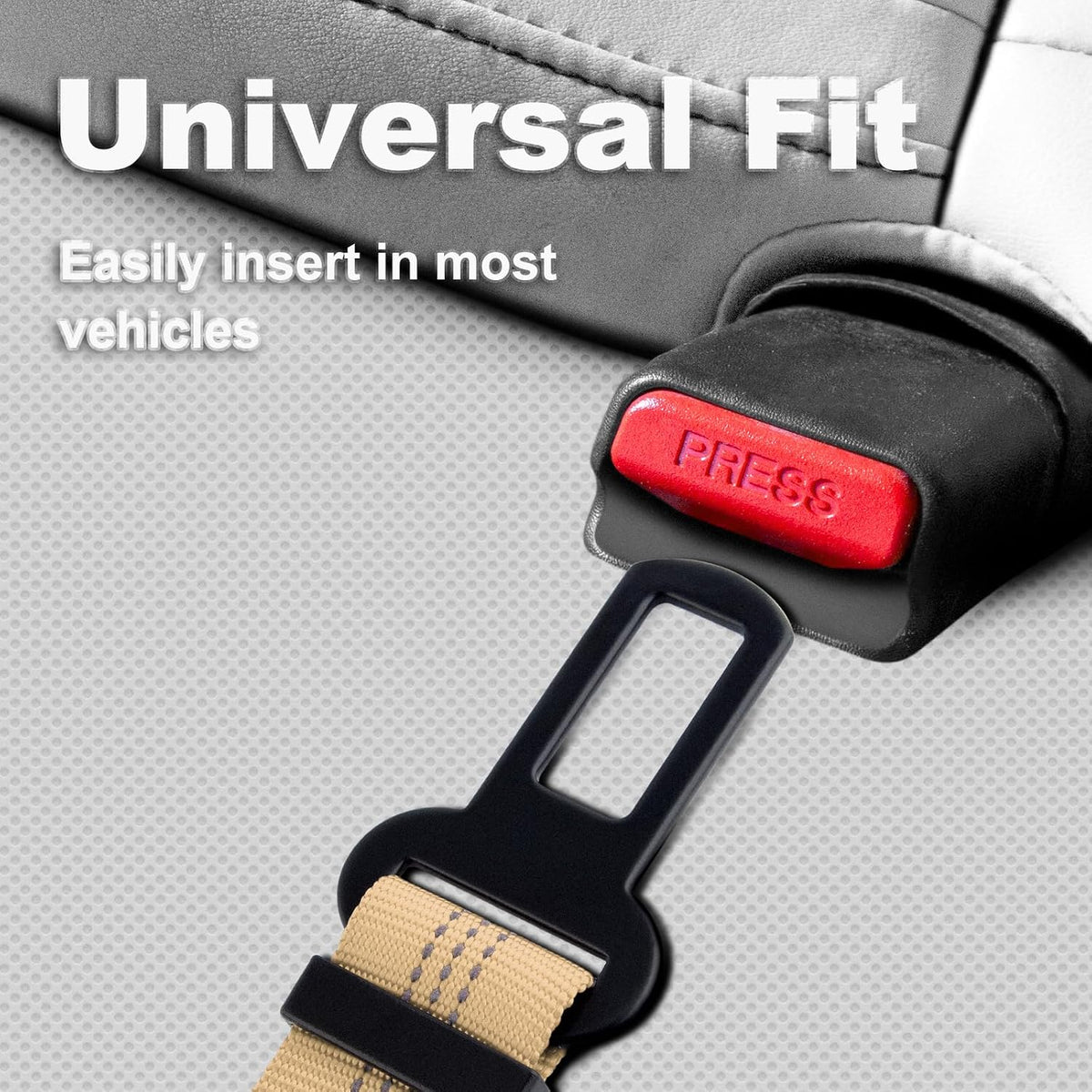 Plutus Pet Dog Seat Belt for Car, Adjustable Harness with Elastic Bungee