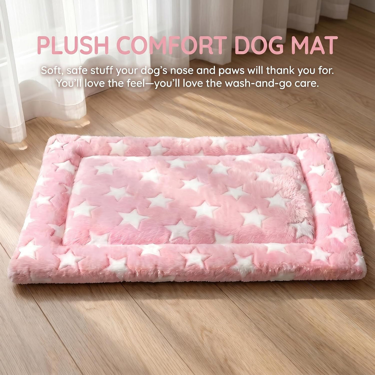 Dog Bed Mat - Soft Crate Pad for Kennel, Durable Pet Bed for Small Dogs & Cats