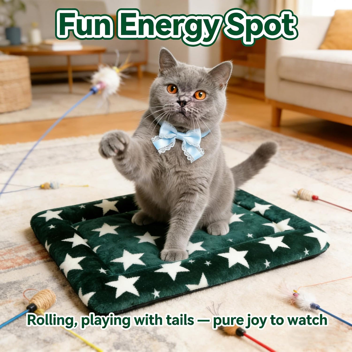 Cat & Dog Bed Mat - Reversible Dog Crate Bed Mats, Soft & Breathable Kennel Pad, Durable Crate Bed for Extra Small Dogs & Cats