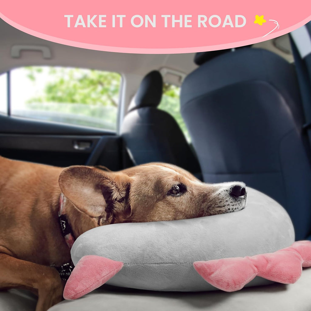 HiPetpy Dog Pillow-Soft Neck Pillows for Dogs, Washable Dog Calming Pillow