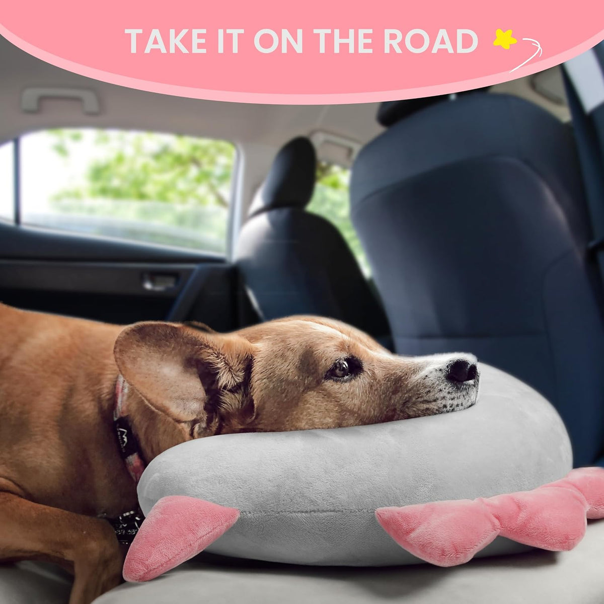 HiPetpy Dog Pillow-Soft Neck Pillows for Dogs, Washable Dog Calming Pillow