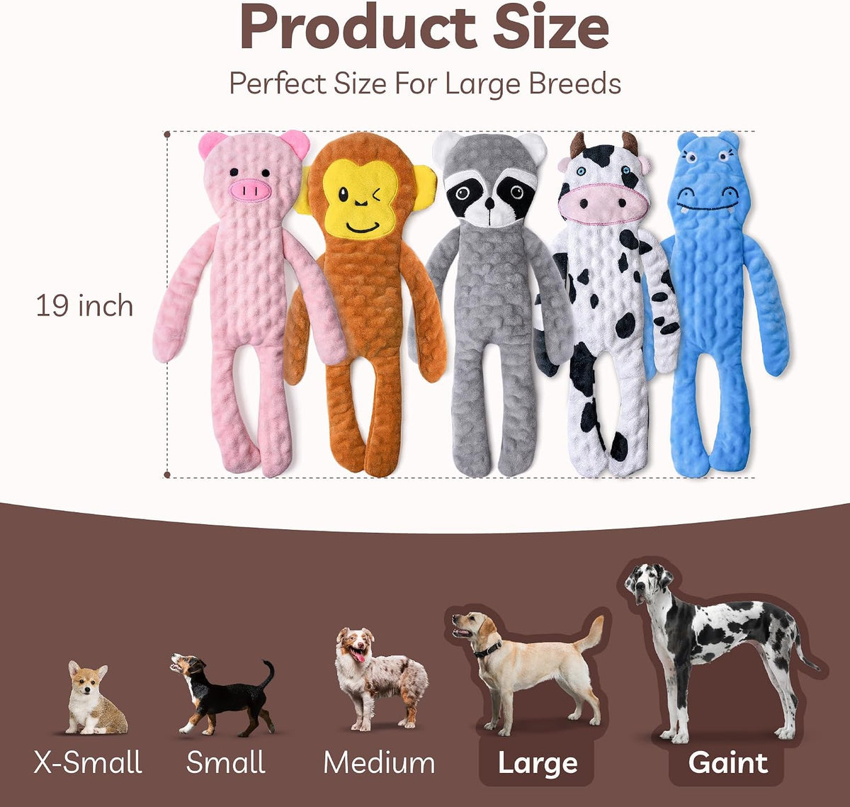 SHARLOVY No Stuffing Dog Toys 5 Pack, Crinkle Interactive Dogs Toy for Boredom, Puppy Toys for Teething to Keep Them Busy, Cute Squeaky Dogs Toy for Small, Medium, and Large Breed | Puppy Toys for Teething to Keep Them Busy, Cute Squeaky Dogs Toy for S...