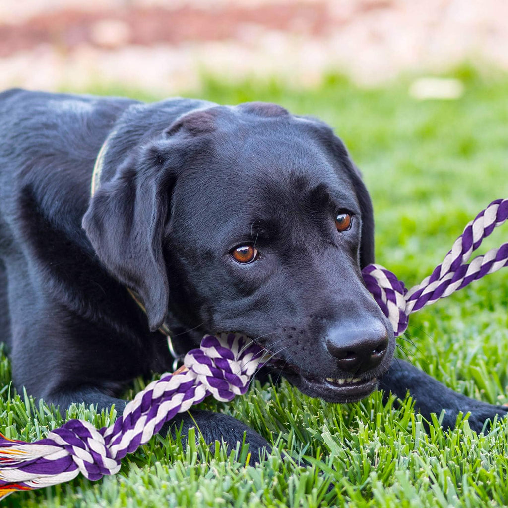 SHARLOVY Large Tough Chew Toys for Aggressive Chewers, 9 Pack Dog Rope Toys | Heavy Duty 5 Knots Indestructible Rope Toys for Large Breed, Cotton Puppy Teething Chew Toys,Tug of War Toy for Medium Dogs