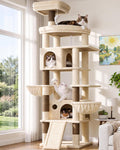 Globlazer 81in Cat Tree for Large Cats, Extra Tall Tower, F81H, Beige