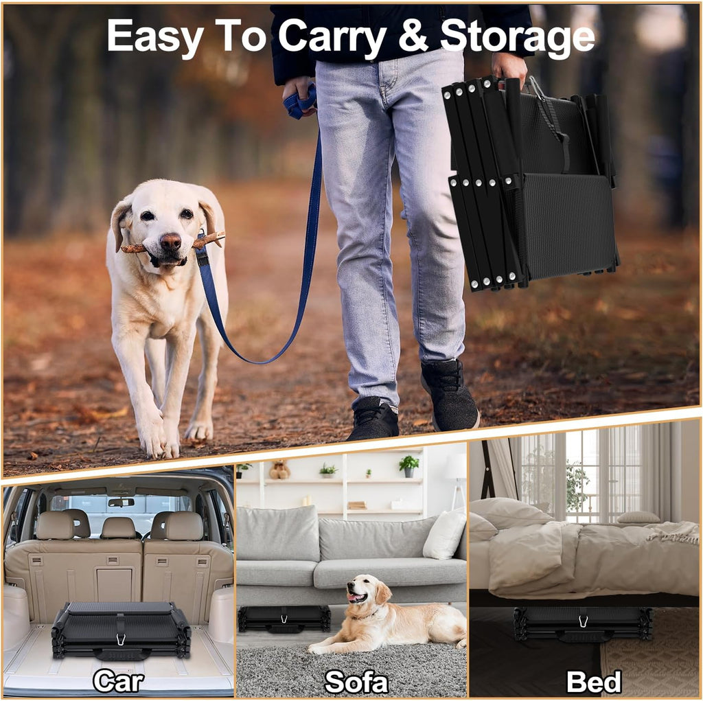 Extra Wide 20" Dog Stairs for Large Dogs, Dog Steps for Car 4 Steps