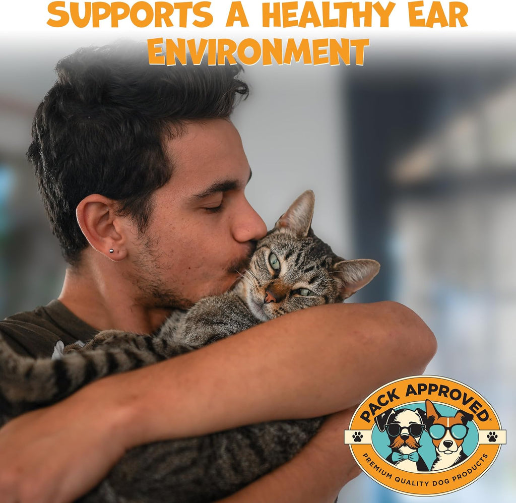 Pack Approved Advanced Ear Wipes for Dogs & Cats with Aloe Vera - 100ct