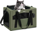 Pecute Cat Carrier Stable, Pet Carrier with Privacy Partition,Green