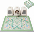 Bienbee Cat Litter Mat, 2 Pack 48" x 36" Machine Washable for Litter Boxes | Cat Litter Rug with Waterproof Backing, Non-Slip Grip and Soft On Kitty Paws to Catch Litter and Protect Floor