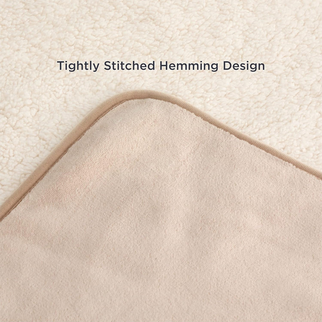 Bedsure Waterproof Dog Blankets for Large Dogs Sherpa Fleece Throw, 50X60