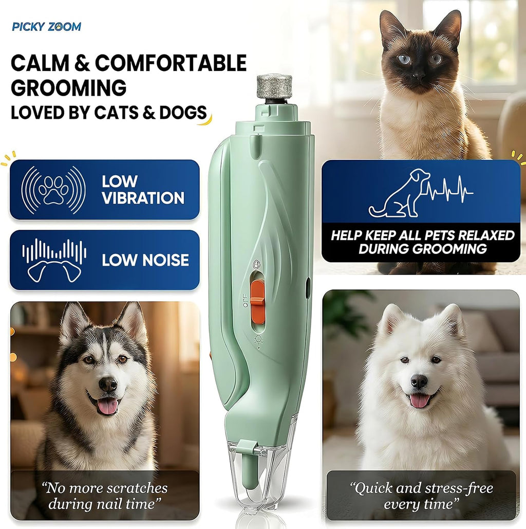 2-in-1 Dog & Cat Nail Clippers and Grinder with LED Light