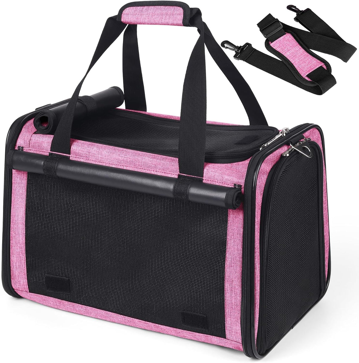 YUDODO 25lbs Cat Carrier Lightproof Soft Sided Pet Carrier for Large Cat