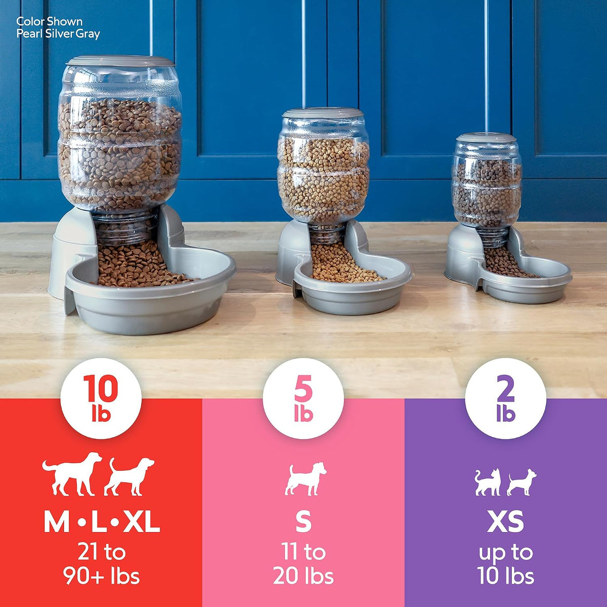 Petmate Replendish Automatic Dog Feeder, Microban Protection, 2lbs