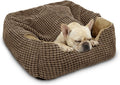 GASUR Dog Beds for Medium Small Dog with Cover Cave,Hooded Bed with Blanket