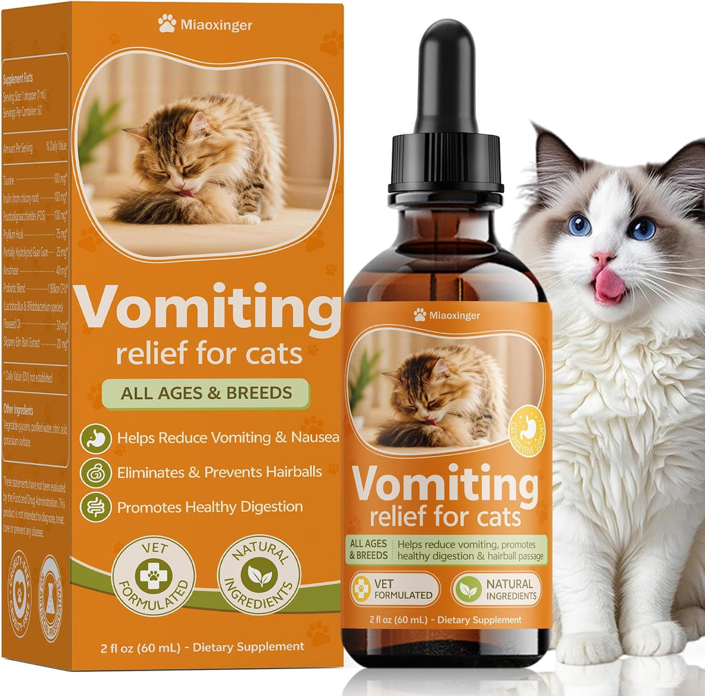 Cat Vomit Remedy, Targeted Treatment for Stomach Upset, Vomiting & Nausea