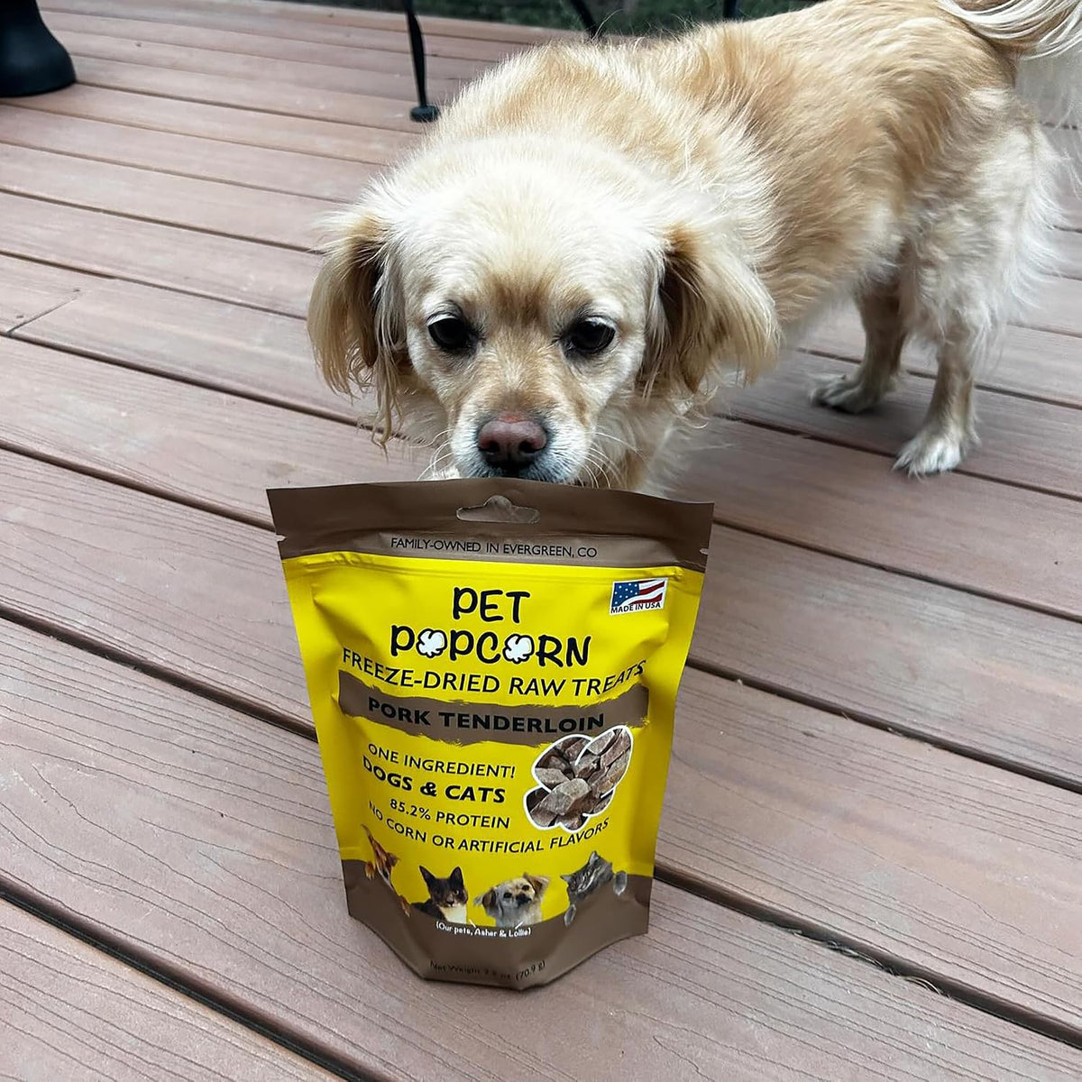 Freeze-Dried Raw Treats - Pork Tenderloin - 2.5oz Bag, Dog & Cat Snacks, Single Ingredient, Natural, Pet Food Topper, Protein‑Packed Meat