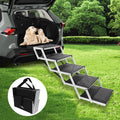 PENSUN Dog Stairs with Nonslip Surface Portable Folding Pet Ramp for Car, SUV and Trucks Foldable Truck Ramp Stairs for Small to Large Size Dogs Up to 250LBS