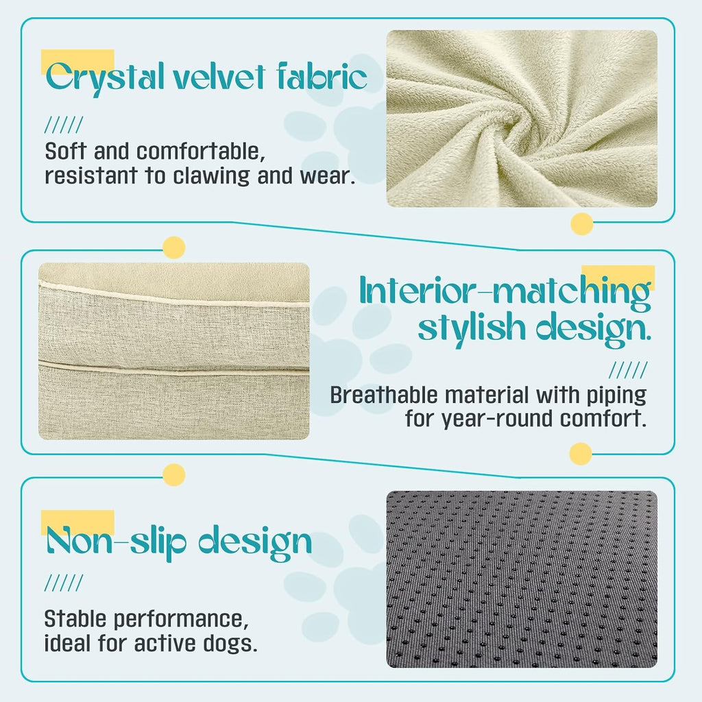 Dog Bed Orthopedic Waterproof Memory Foam XL Non-Slip Washable Couch