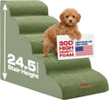 Miorun Dog Stairs for High Beds, 24.5" Foam Pet Ramp Step for Small Dogs