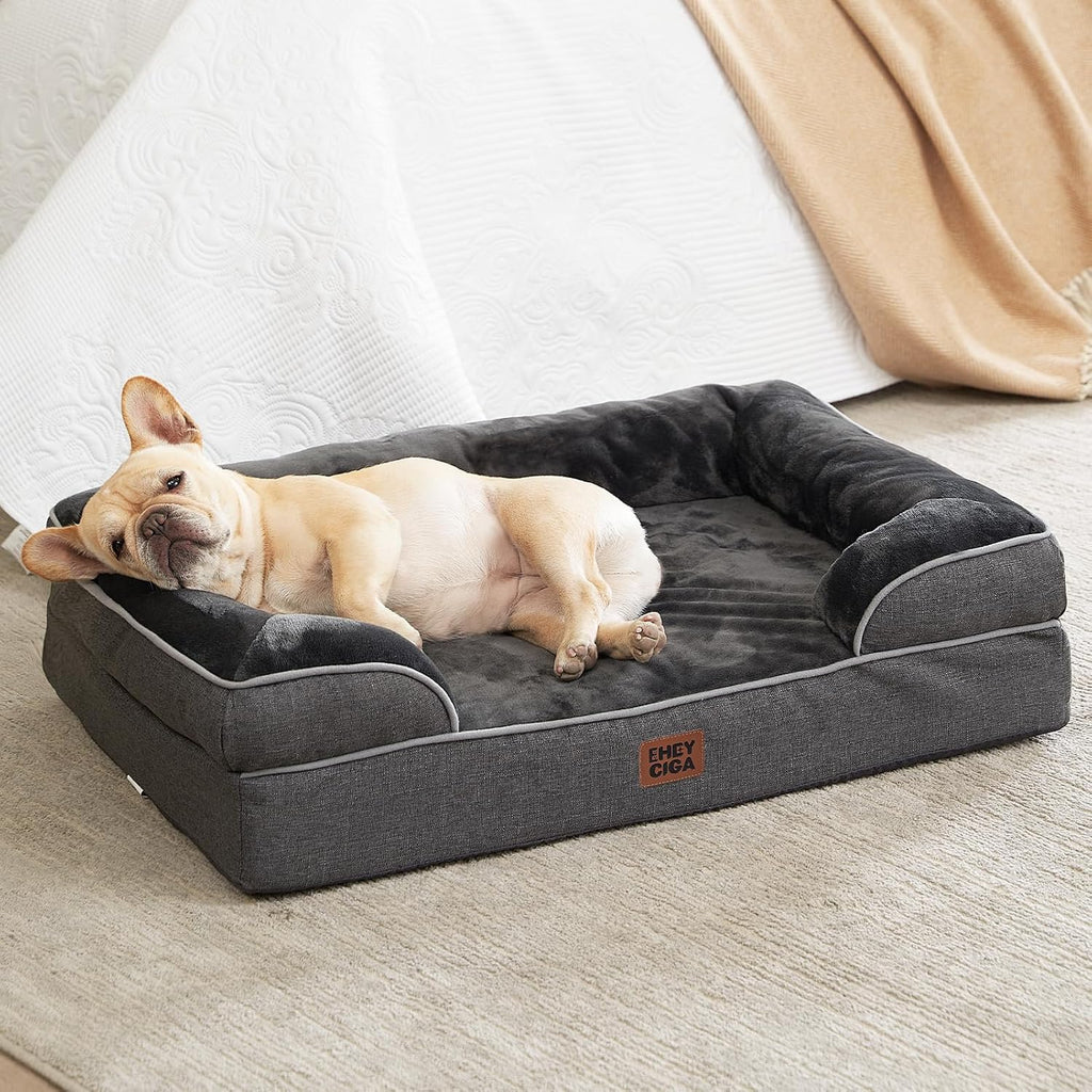 EHEYCIGA Orthopedic Dog Bed Medium Size Dog, Waterproof Washable Pet Beds